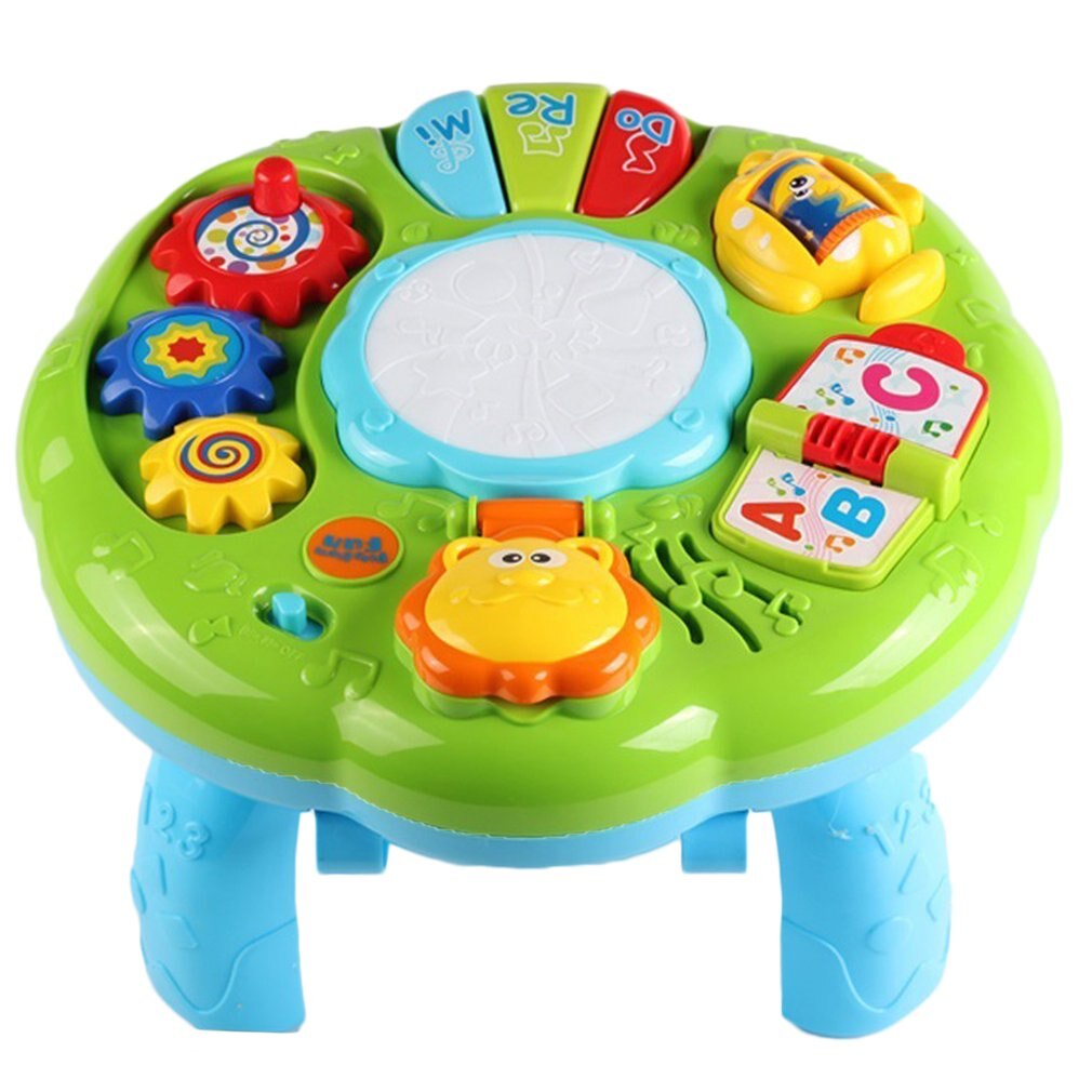 Baby Music Learning Table Multifunctional Game Table for toddlers with Colorful Light Sound Early Educational Toys for Kids Baby