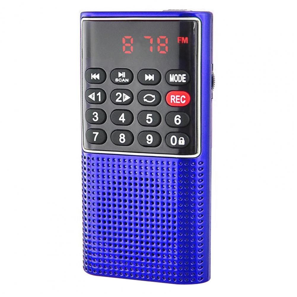 L 328 FM Radio Multifunctional Rechargeable Portable USB TF MP3 Handheld Speaker for Outdoor радиоприёмник: Blue