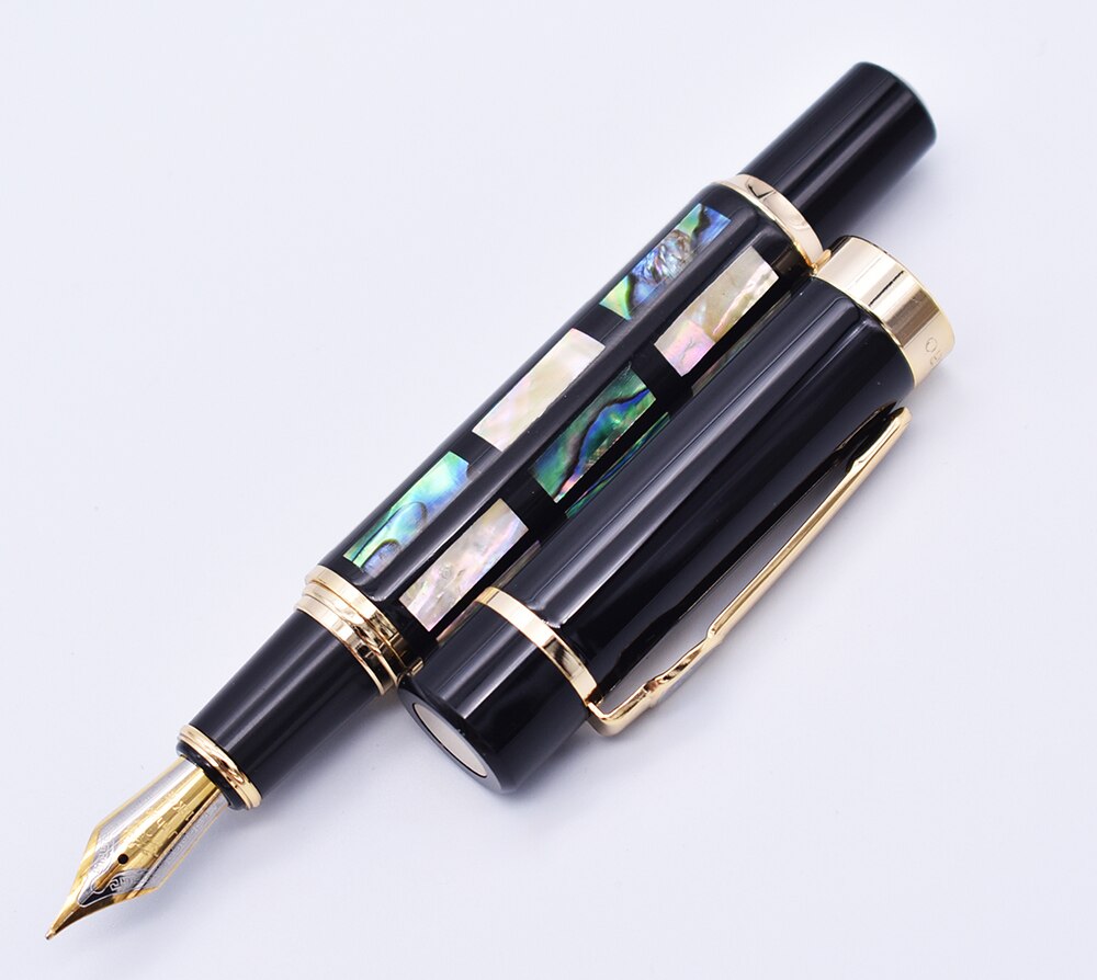Jinhao Fountain Pen Bright Pearl Green Sea Shell Pattern , Medium Nib Writing Pen Big Size Business Office School Supplies
