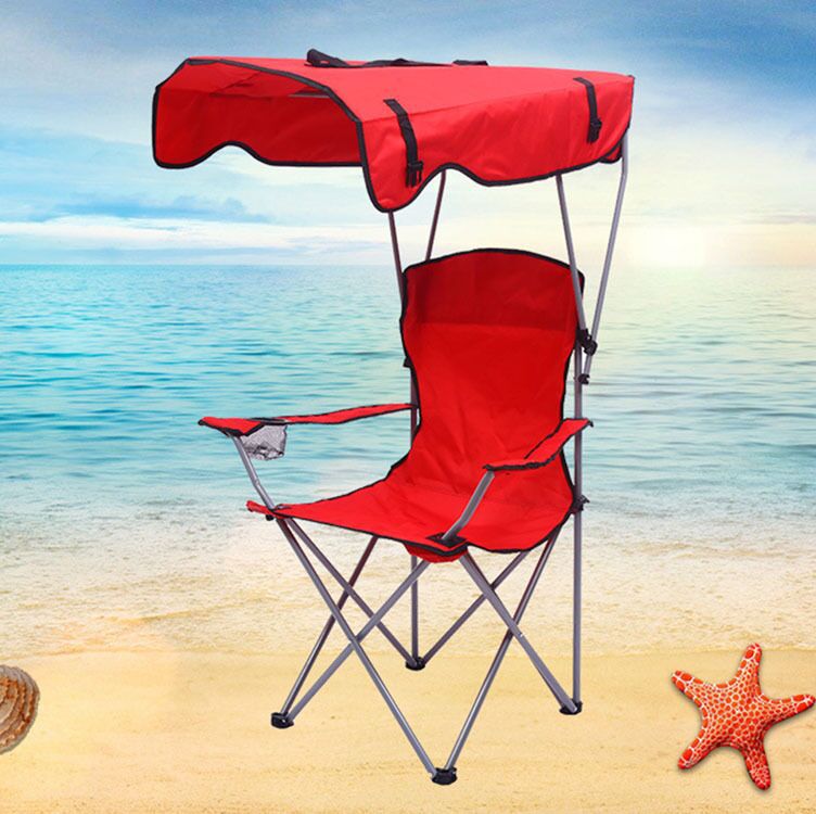 Chaise de pêche Portable avec parapluie, pour Camping, pêcheur, Camping-car et jardin domestique