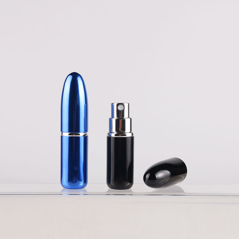 Flacon pulvérisateur de parfum, 3ml, coque en aluminium, revêtement en verre, Portable, brillant