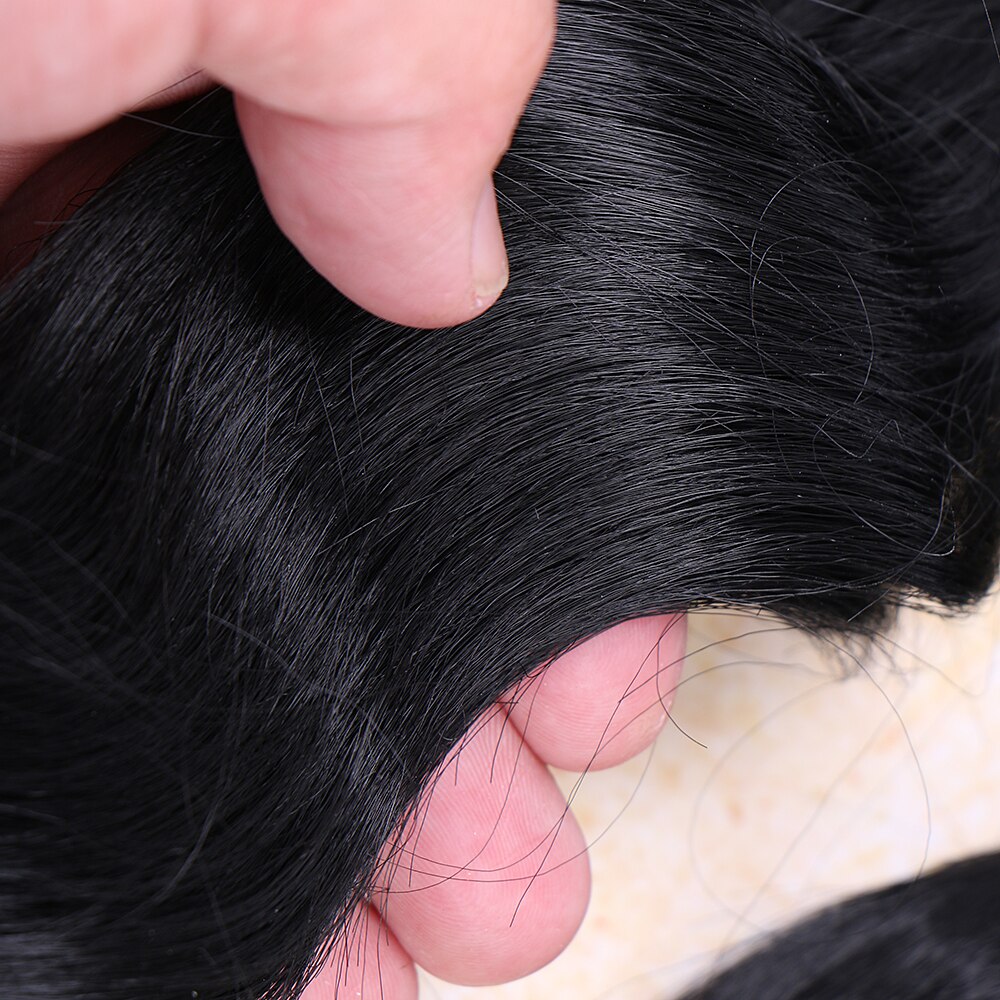 YxCheris 8Pcs/pack Synthetic Body Wave Hair Bundles 14" 16" 18" 20" Ombre Black Blond Double Weft Hair Weave Extensions