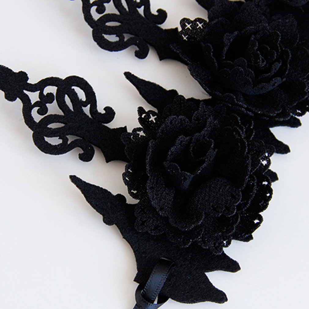 Style sombre Style gothique couronne noire Halloween carnaval accessoires femme assistant maquillage mascarade guirlande bandeau cheveux accessoires