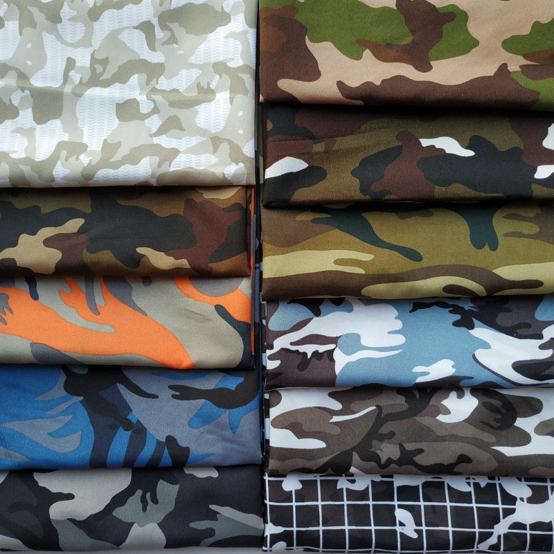 Thin Type Reactive Printing Camouflage Printing Fabrics DIY Training Clothing Pieces Tablecloth Curtain Seat Cover 90x150cm