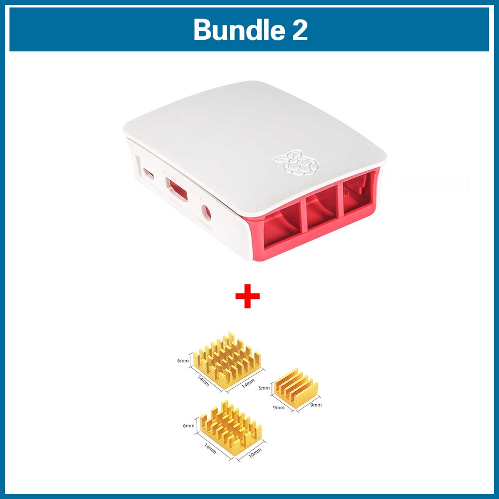 ROBOT de frambuesa Pi 3 Caso oficial ABS carcasa Raspberry pi 2 Caja de shell de la frambuesa Fundación Pi + ventilador de refrigeración de RPI106: Bundle2-RPI 3