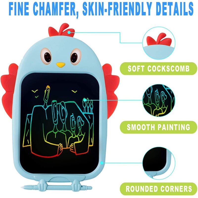 Zeichentablett-spielzeug für mädchen und jungen im alter 4 3 jahren, 6 8.5 zoll-lcd-schreibtablett 5 farbenfrohe maltafel