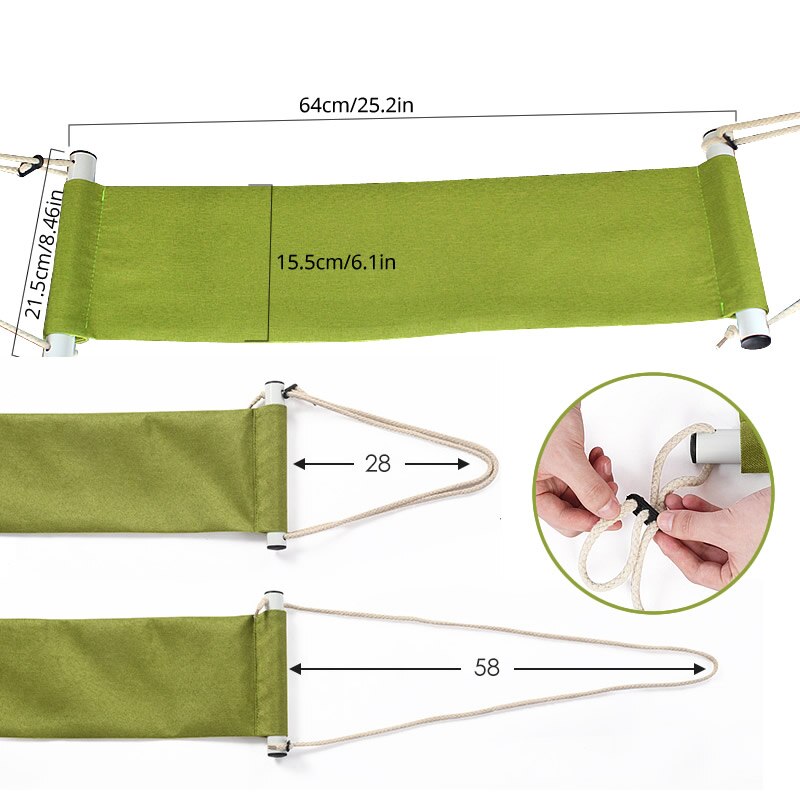 Onder-Bureau Voet Hangmat Kantoor Verstelbare Home Office Studie Voetsteun Bureau Swing Reizen Voet Hangmat Camping Apparatuur