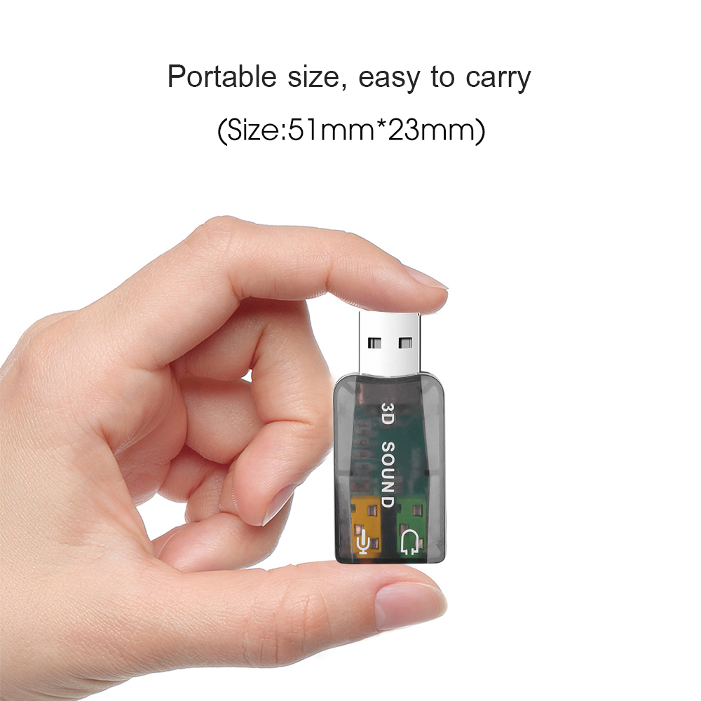 External USB Sound Card Mini Sound Card USB to 3.5mm Interface HiFi Stereo Audio Adapter for Speaker Laptop Headsets Windows 7 8