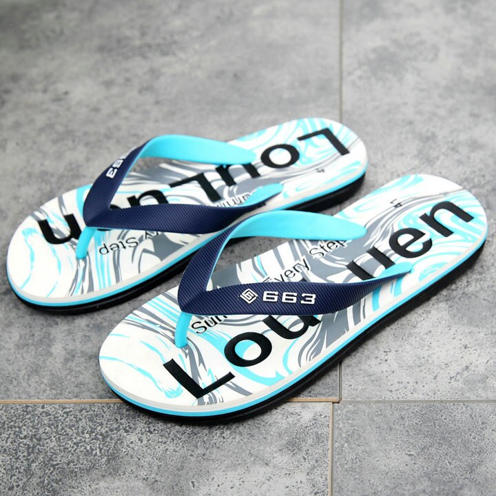 Komfortabel stil fottøy utendørs sommer strand casual flat flip flops menn