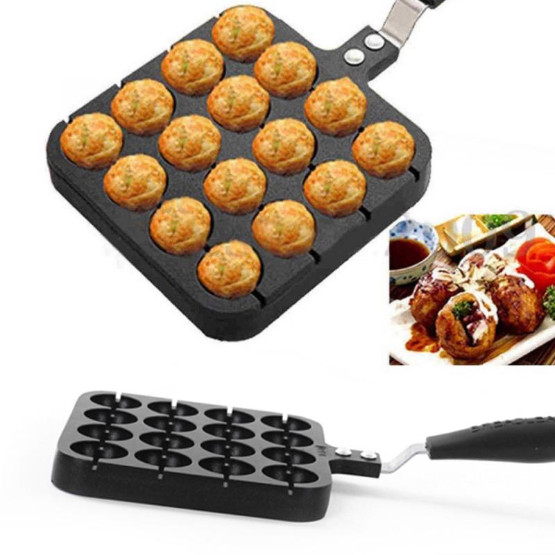 16 Gaten Takoyaki Grill Pan Anti-aanbak Bakken Pan Plaat Aluminium Octopus Bal Cooker Mold Bakplaat Keuken Accessoires