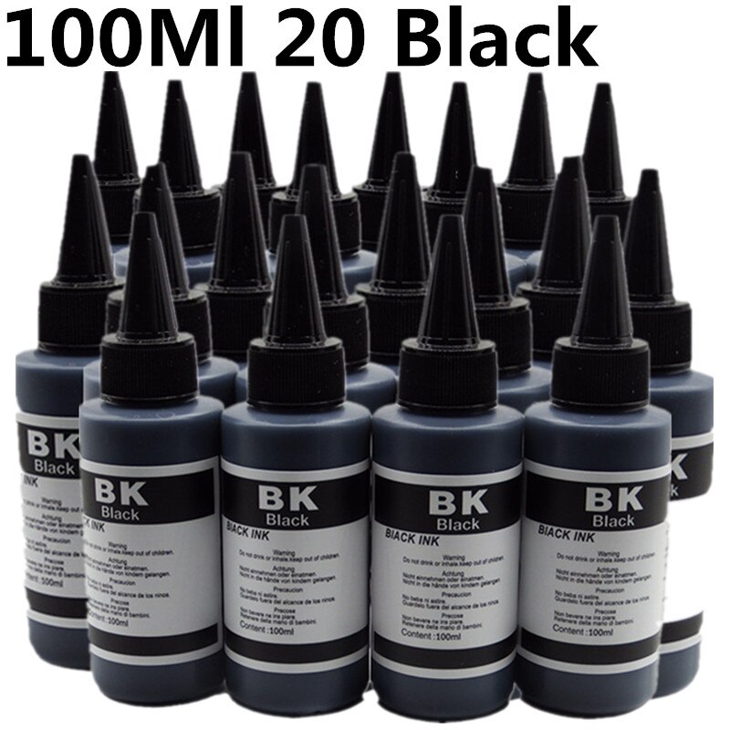 Kit de recarga Universal de tinta negra, apto para impresora de inyección de tinta a granel para Canon, para Brother