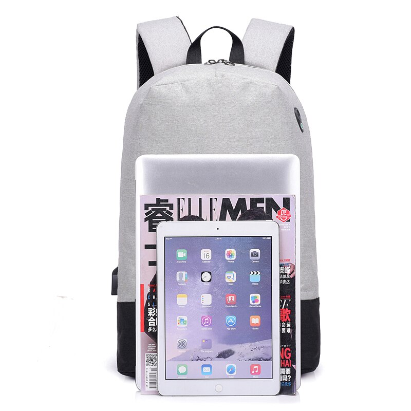 New Arrival Homens Laptop Mochila de Carga USB Anti-roubo Mochila Moda Saco de Escola de Grande Capacidade À Prova D' Água Para os Meninos Estudantes