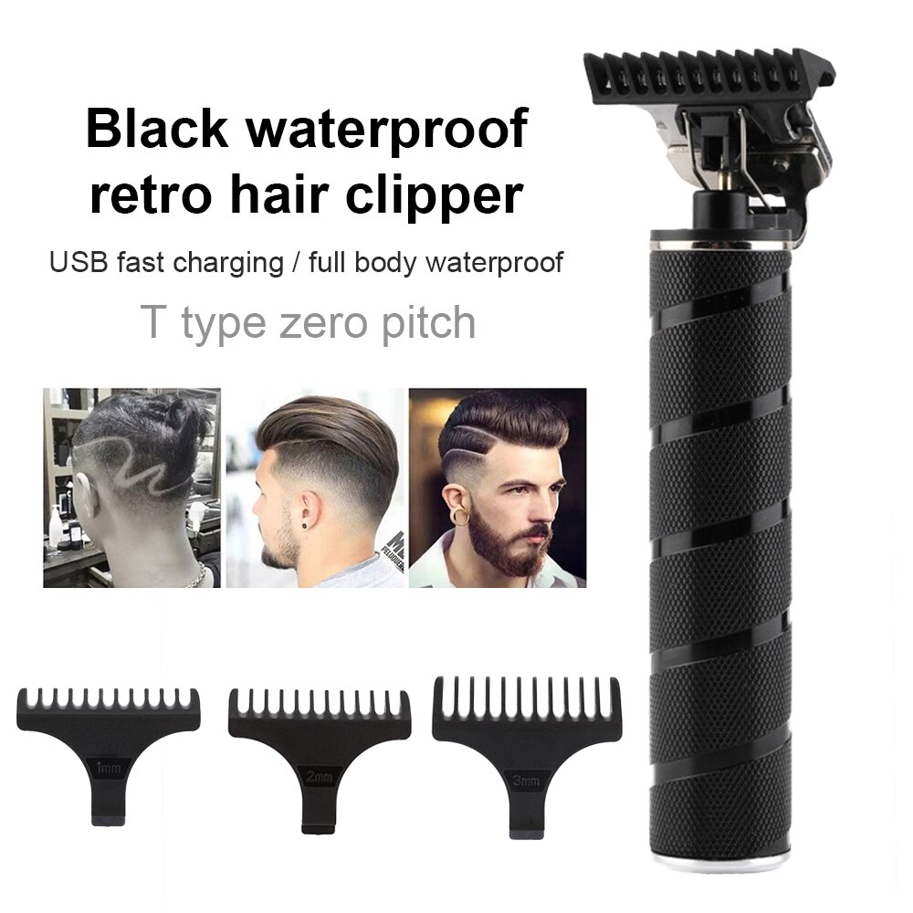 USB rechargeable ceramic Trimmer barber Hair Clipper Machine hair cutting Beard Trimmer Hair Men haircut Styling tool T-Outliner