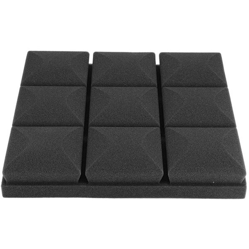 5Pcs Akoestisch Schuim Panelen, Studio Geluiddicht Wedge Tegels, Geluid Panelen Isolatie Absorberen, 9 Blok Paddestoel