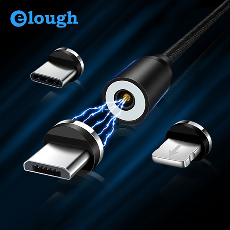 3-in-1 Magnetic USB Cable - Fast Charging & Data Transfer for iOS, Android, Type-C