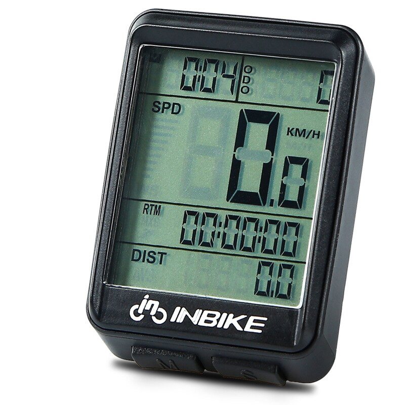 Vandtæt cykelcomputer trådløs og kablet mtb cykel kilometertæller stopur speedometer ur ledet digital hastighed: D trådløs