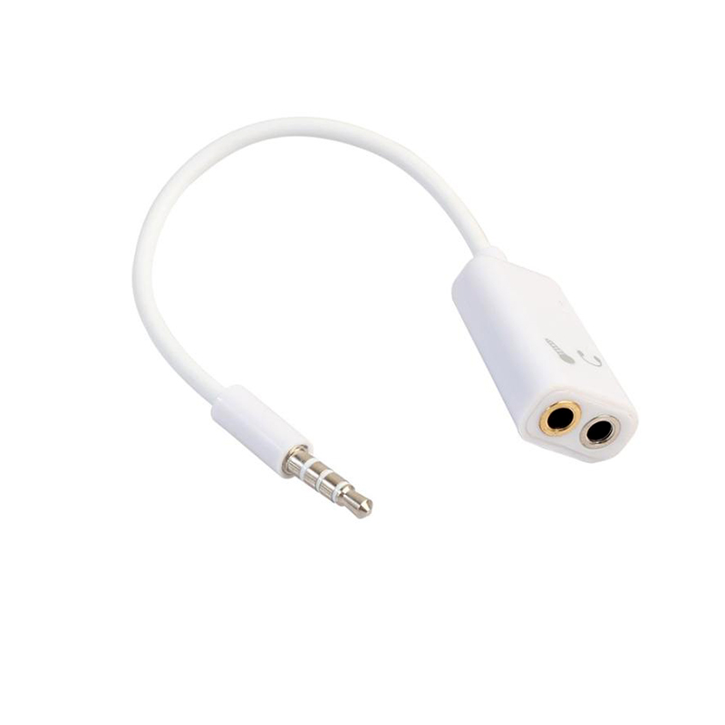 3,5mm Audio Splitter Adapter 3,5mm Stecker Auf 2 Weibliche Jack 3,5mm Mic AUX Stecker Headset Mikrofon Adapter konverter