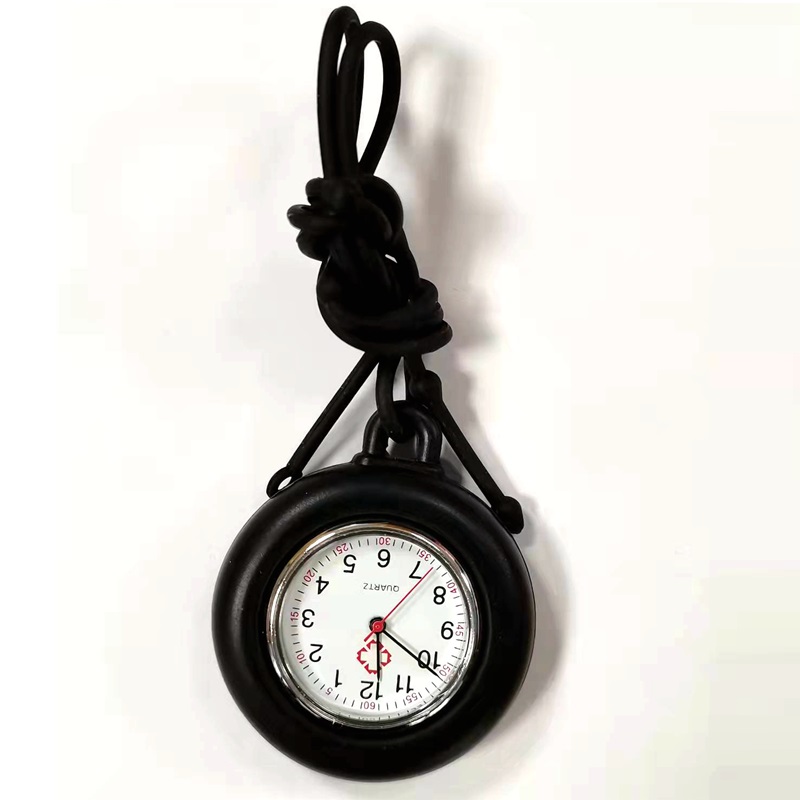 Lot de 10 montres de poche en Silicone à collier de corde créative, pour infirmières médecins hôpitaux étudiants robe à Quartz horloge suspendue