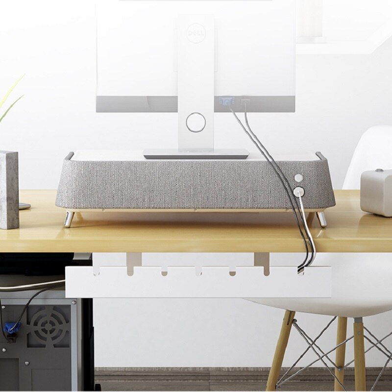 Universal Sturdy Cold Steel Cable Organizers Power Supplies Management Tray Under the Tabletop