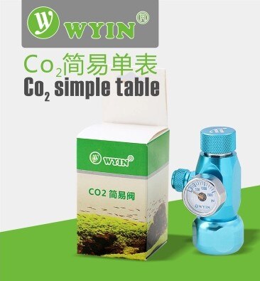 WYIN Aquarium Plant CO2 Simple Gauge Needle Valve Pressure Regulator JIS M22-14, W21.8: without bubble count / with diffuser