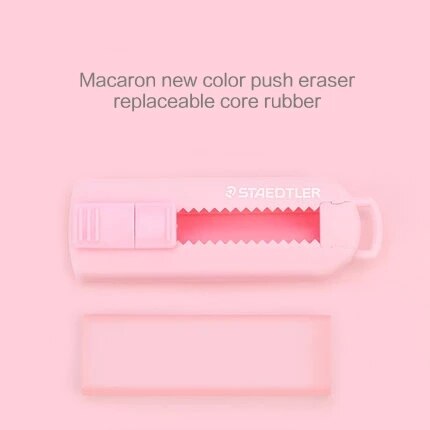 1Pc STAEDTLER de Alemania Push-Pull Sakura goma de borrar limpio la seguridad y la protección del medio ambiente luz serie de Color papelería