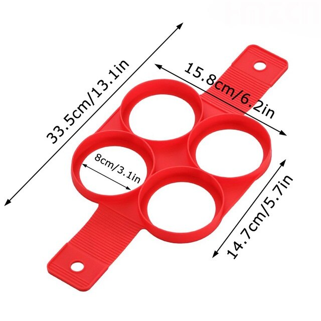 Moldes de silicona antiadherentes para hacer tortitas, para hornear en la cocina, con tapa, CF-226: 3