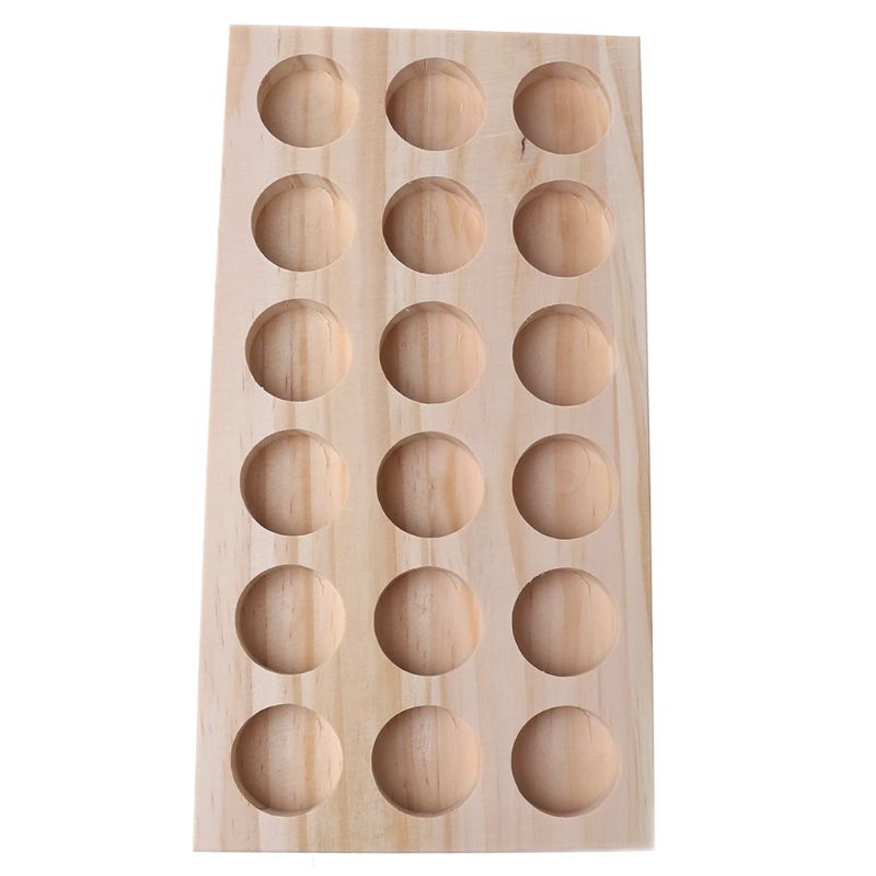 1 Pc Wooden Essential Oil Tray Handmade Natural Pine Wood Display Rack Demonstration Station Storage Stand