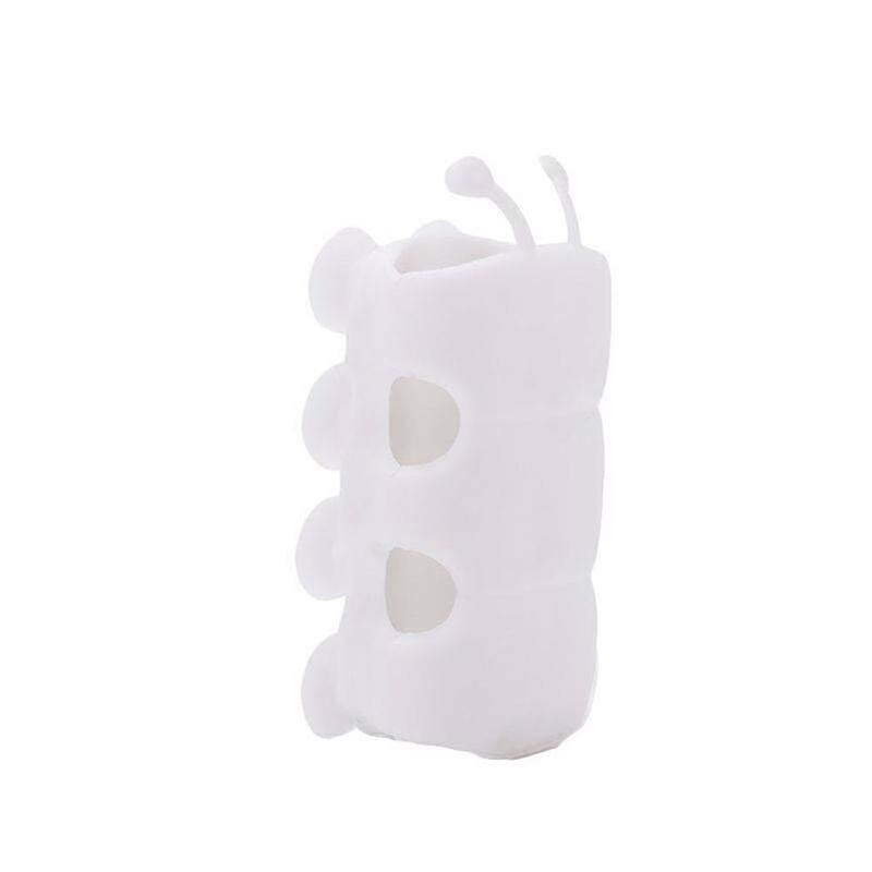 Caterpillar insecte forme pluie pomme de douche support de support fixe chauffe tasse Base eau cadre Silicone buse d'aspiration salle de bain soutien-gorge N1I4: white
