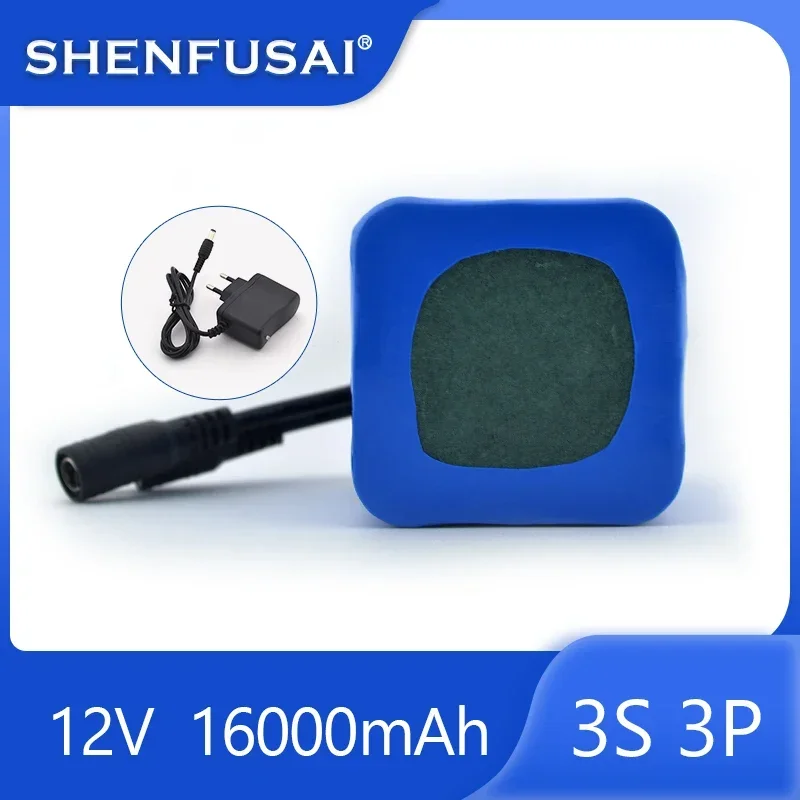 18650 lithium battery 12V battery pack, BMS+charging,3s3p DC large capacity rechargeable battery