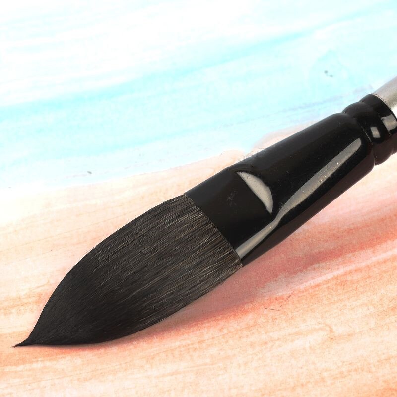 Oval lavado pelo ardilla artista acuarela cepillo pluma pincel lengua de gato pincel de arte pintura arte suministros