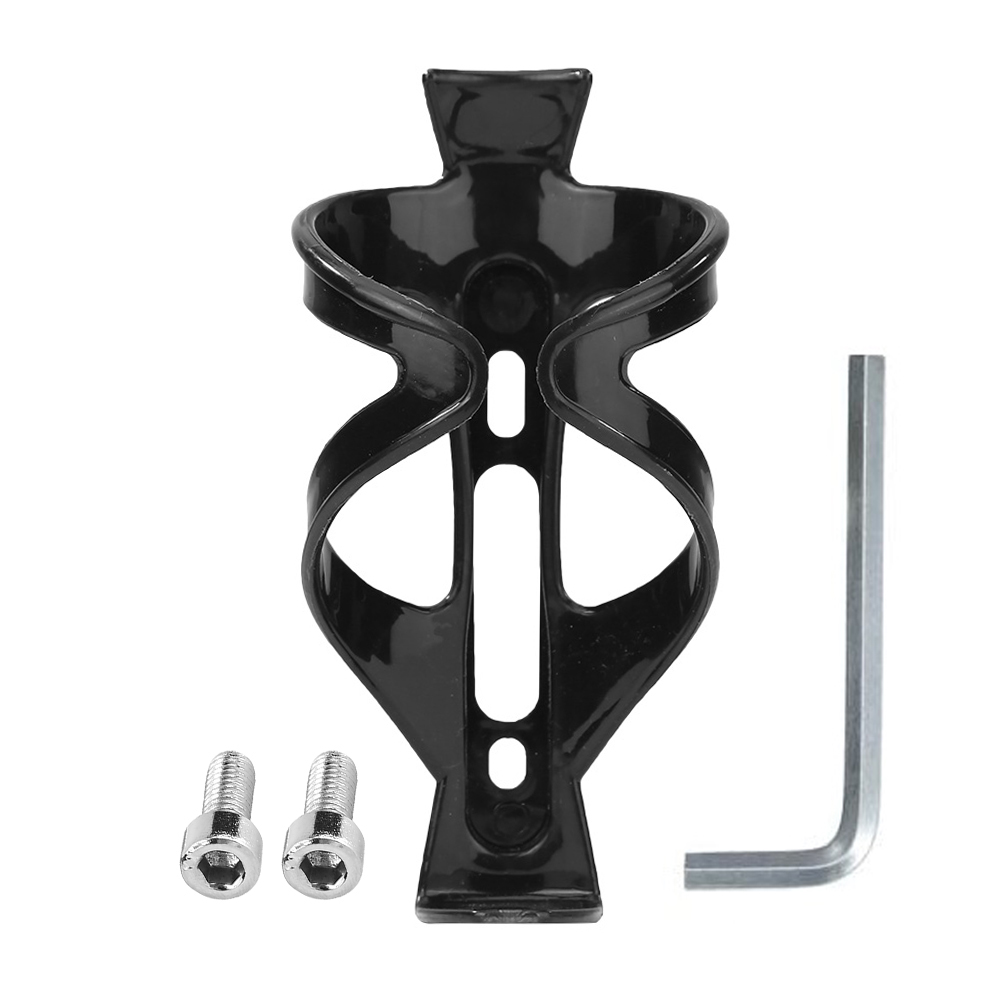 Botellero de plástico para bicicleta de montaña, soporte para vasos, equipo de ciclismo: Negro