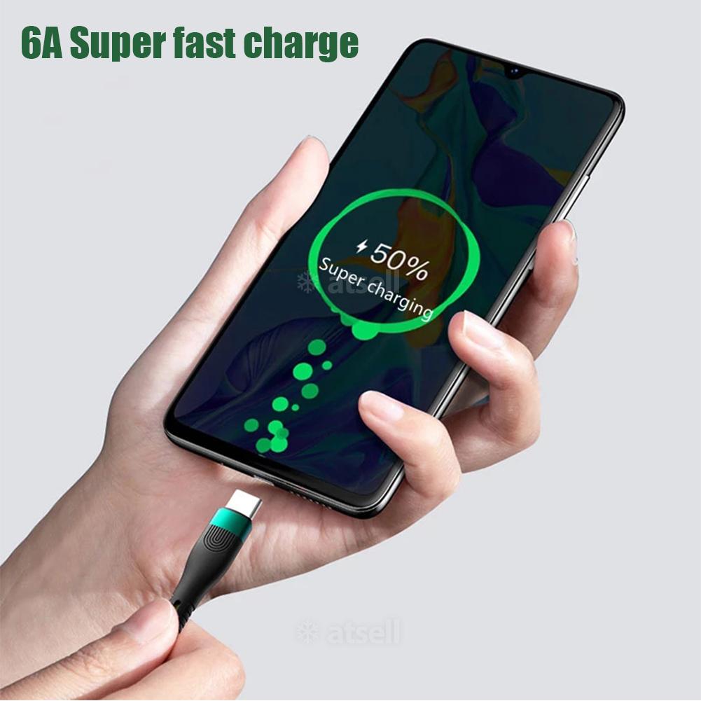 Type-C Cable 6A Charger Turbo Fast Charging for Xiaomi Mi 11 10 Pro 5G 9 Poco M3 X3 NFC Redmi Note10 K30s Tipo C