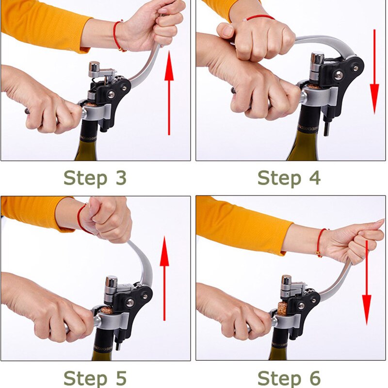 Lever Rabbit-Shaped Corkscrew Wine Openers Zinc Alloy Bottle Bottle for Home Use Kitchen Tools Accessories