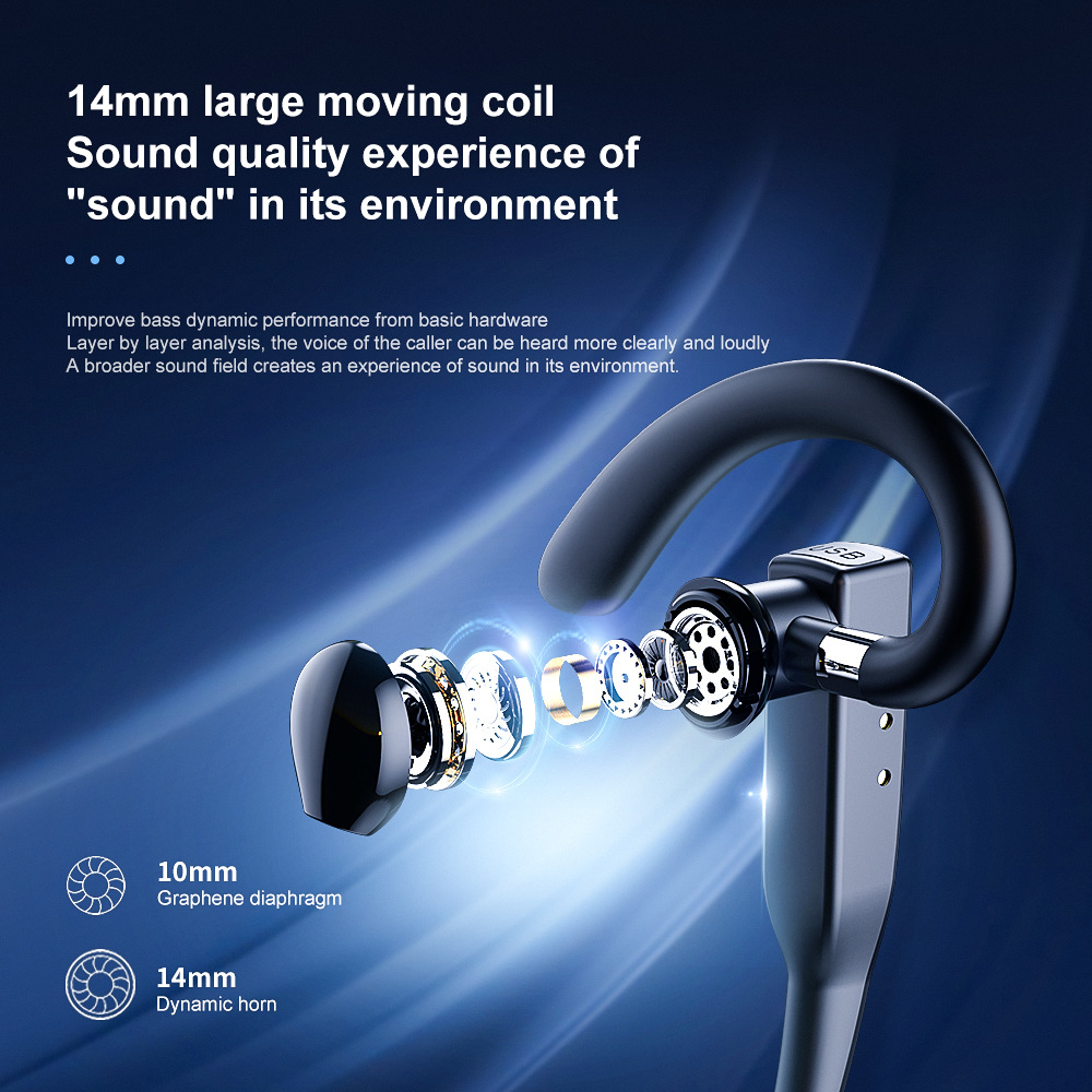 10H Bluetooth Hands free Business Earphone Wireless Headphones Single Handsfree For Driving HD Call Earbuds Microphone Headset