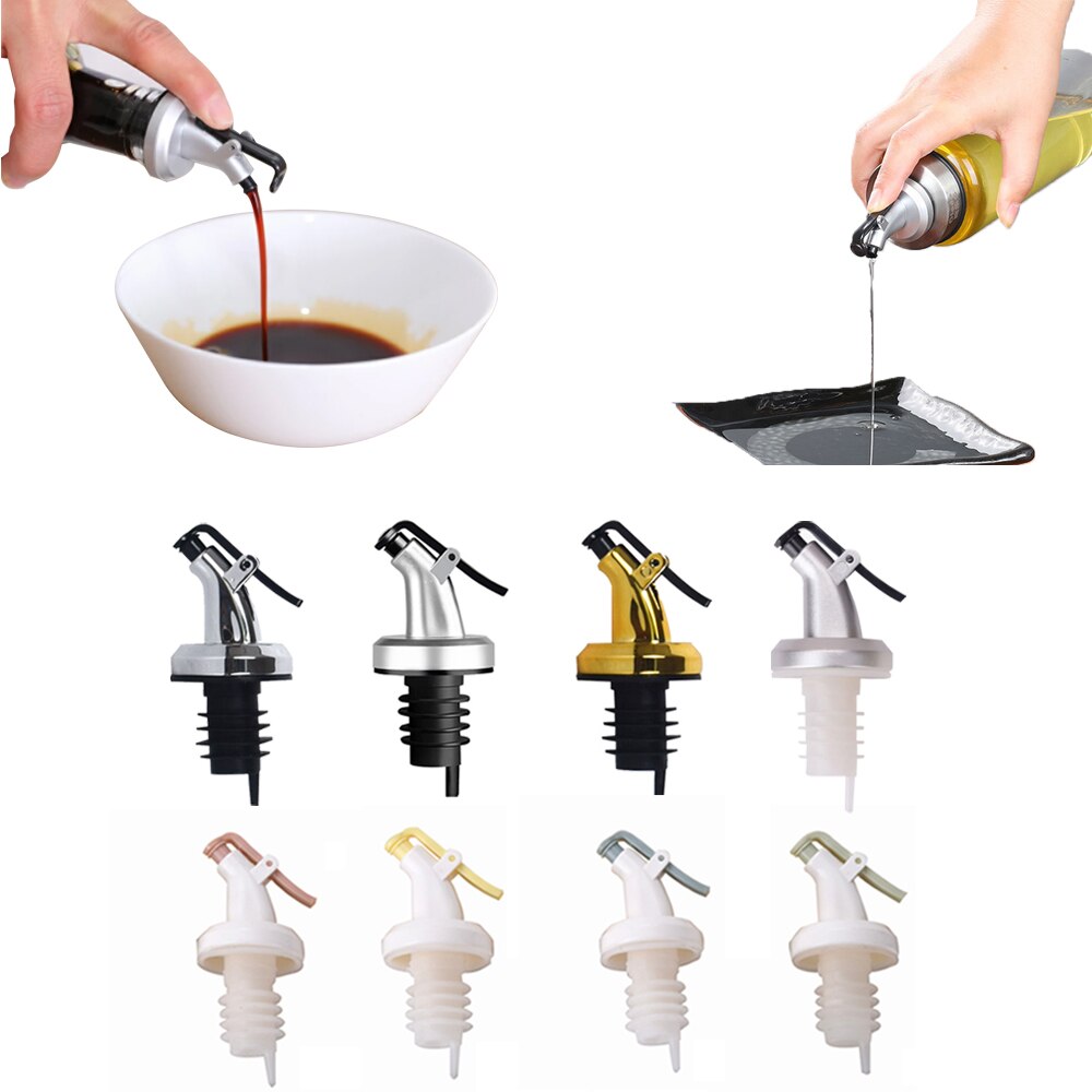 Bottle Sprayer for Oil Oliver Sauce Boats Rubber Bottle Stopper Leak Proof Nozzle Wine Pourer Liquor Dispenser Kitchen Bar Tool
