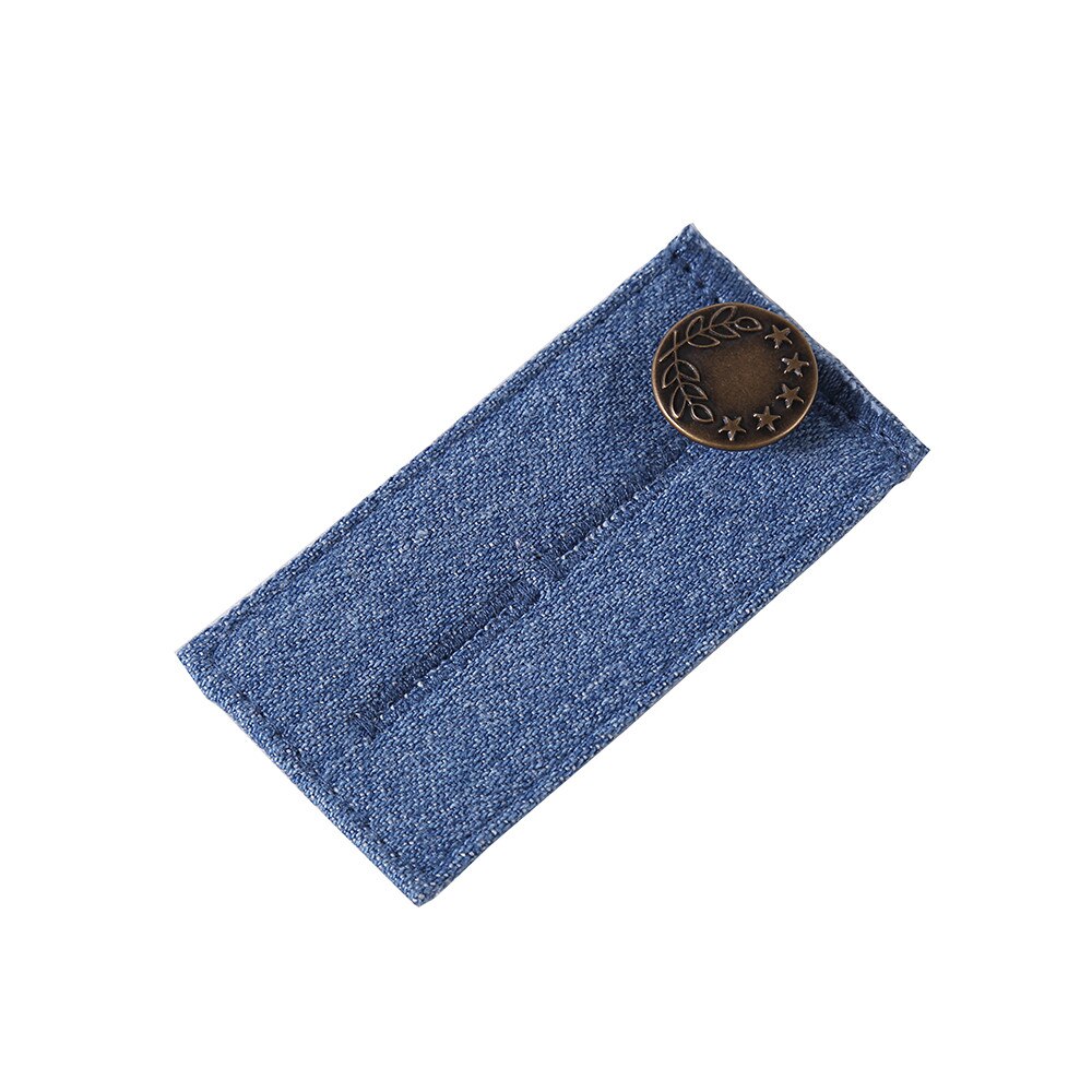 W1- pak elastisk taljeforlænger stærk justerbar bukseknap let pasform elastisk taljeforlænger tøjbukser: Mørkeblå