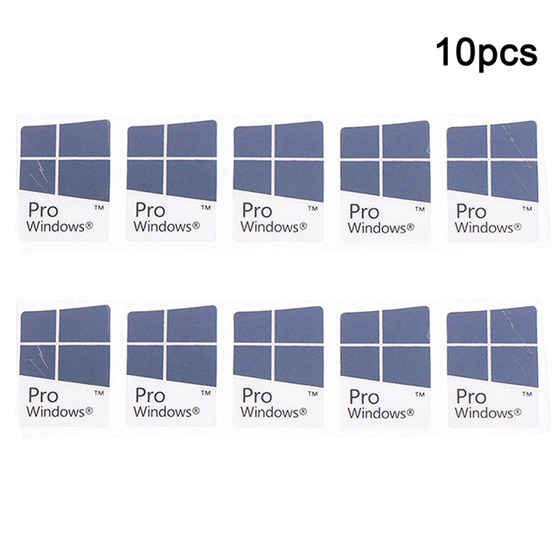 10 Stuks Blauwe Notebook Desktop Computer Windows10 Sticker Win10 Pro Label