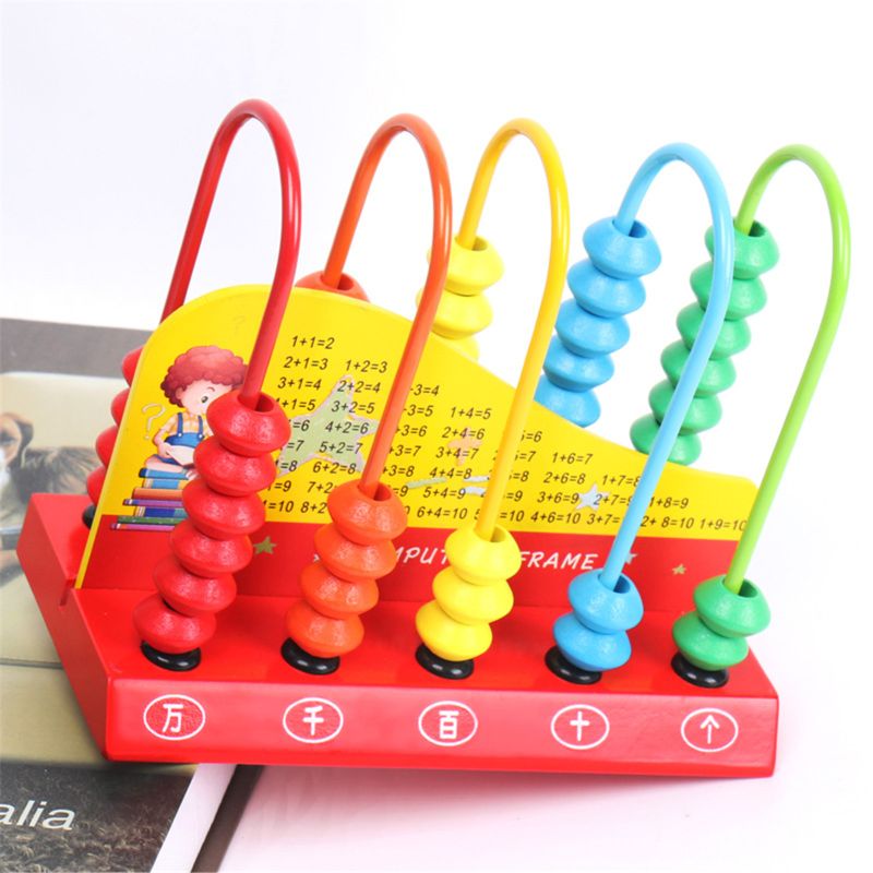 Abacus de madera para niños, Juguetes Educativos de aprendizaje de matemáticas, cuentas para contar a niños pequeños, juguete para guardería