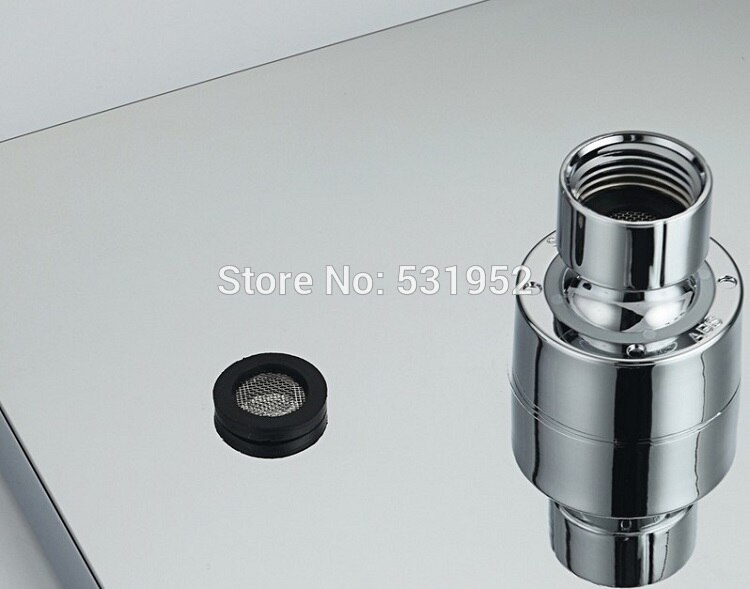 8" Square Showering Shower Head Replacement ABS Plastic Shower Head Rainfall Bathroom Bath Mixer Faucet Tap Chromed Finish