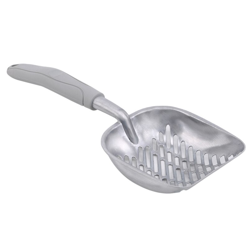 Hollow Pet Cat And Dog Metal Garbage Shovel Cat Litter Shovel Stainless Steel Mesh Cat Litter Cleaning Supplies: gray