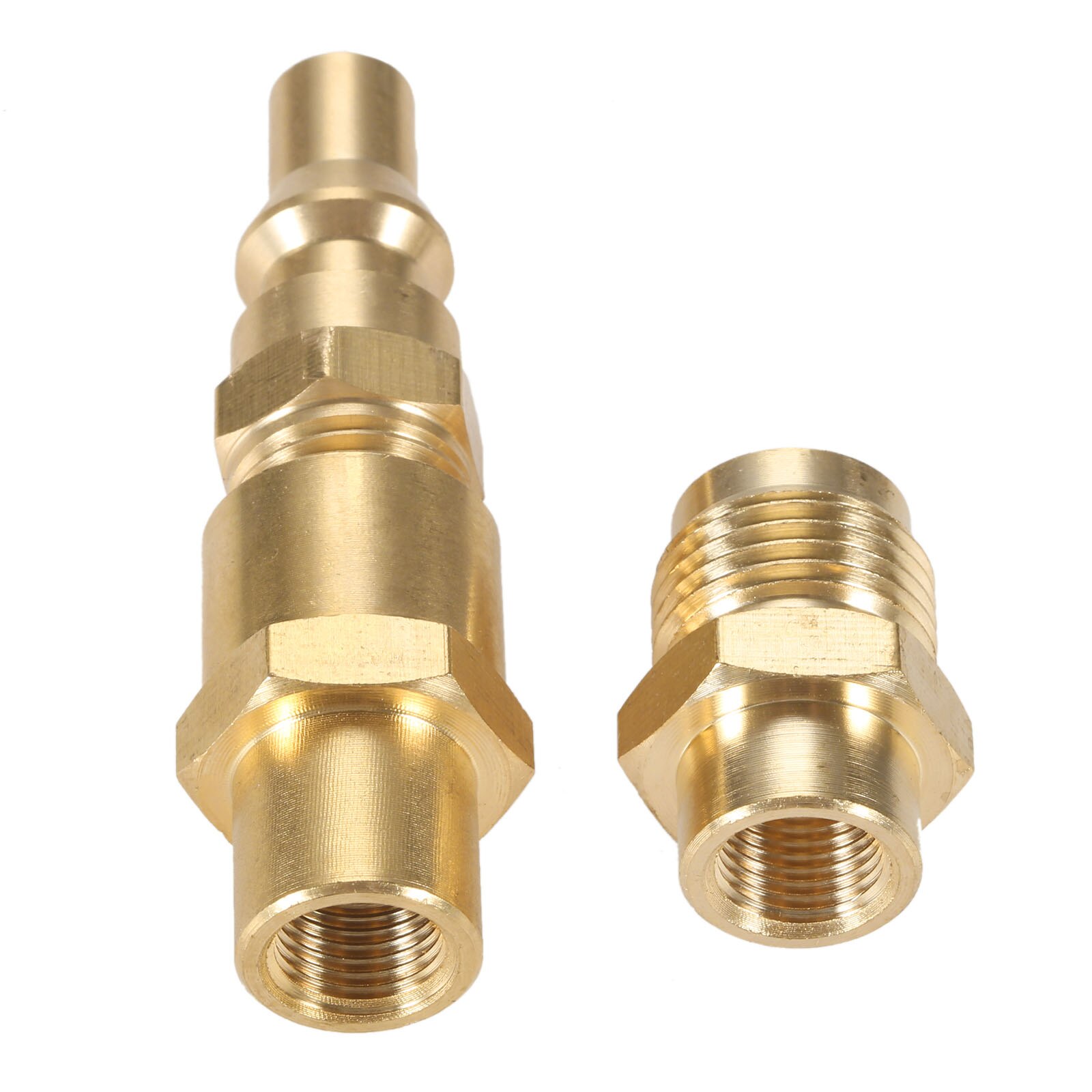 2pcs/1set Quick Connect Plug BBQ Propane Adapter 3/8" male Flare Conversion for Weber Q Grill 1/8" Female Thread 1/4" Male