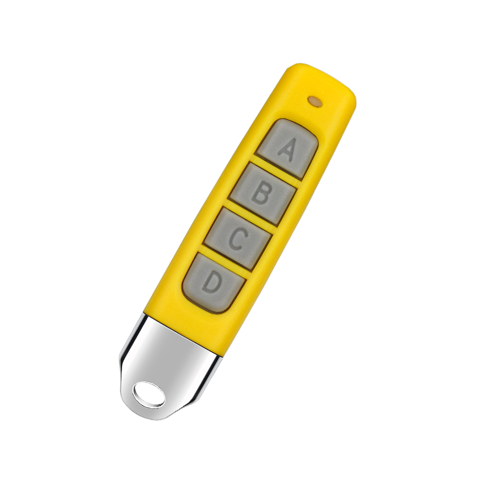 Universal 433MHz Electric Gate Remote Control Self-copying Garage command RF Wireless Duplicator Clone Code Learning code 433.92: Yellow