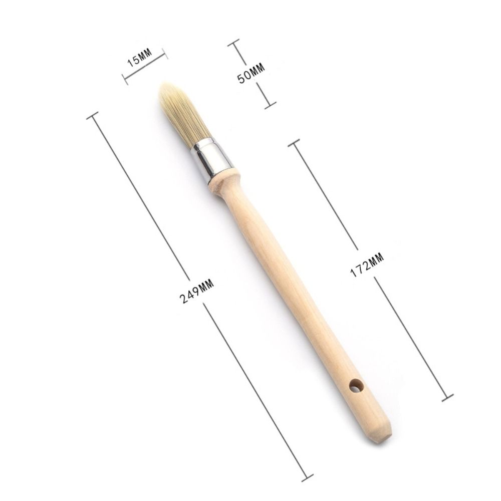 Gap brush Paint Brush Thick bristles Wooden handle Round head brush Cleaning Tool Chemical fiber Wall Brushing Tools Ash Removal: Light Khaki