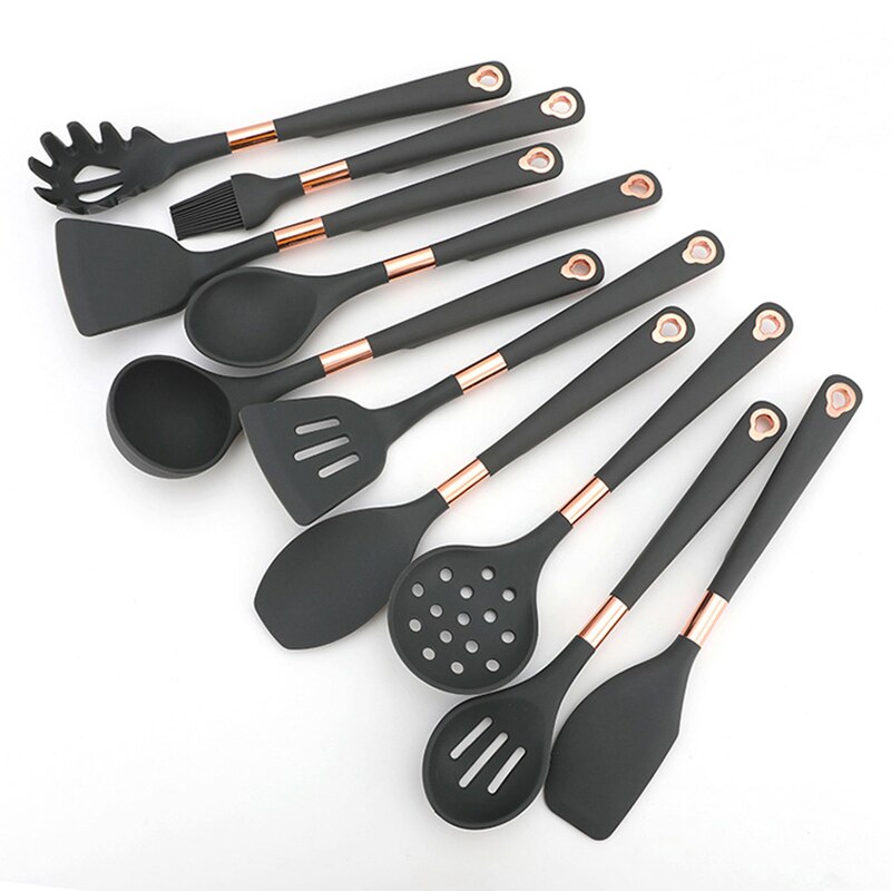 Silicone Kitchenware Set Heat Resistant Cookware Non-Stick Utensils Cooking Gadget Kitchen Accessories Baking Tools With Storage
