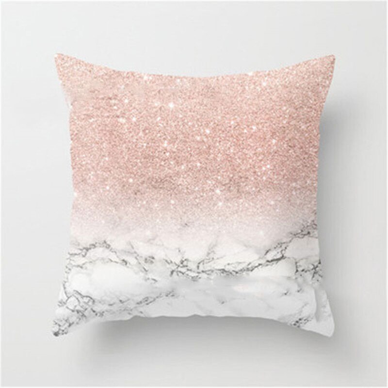 Or brillant imprimé Polyester jeter taie d'oreiller couverture canapé housse de coussin décor à la maison: 2