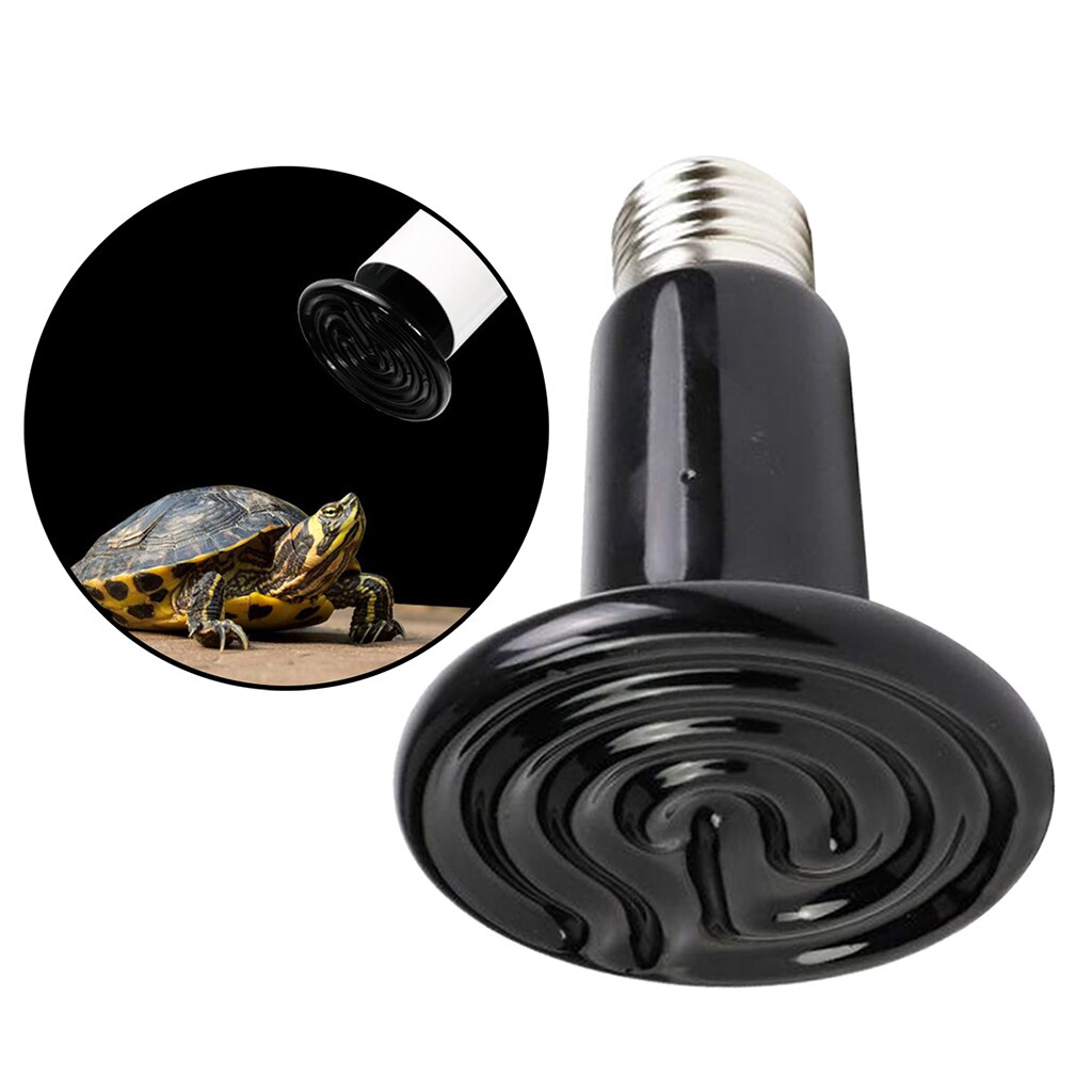 Reptiel Warmtelamp Infrarood Keramische Verwarming Niet-Licht Lampen Emitter 220V Zwart