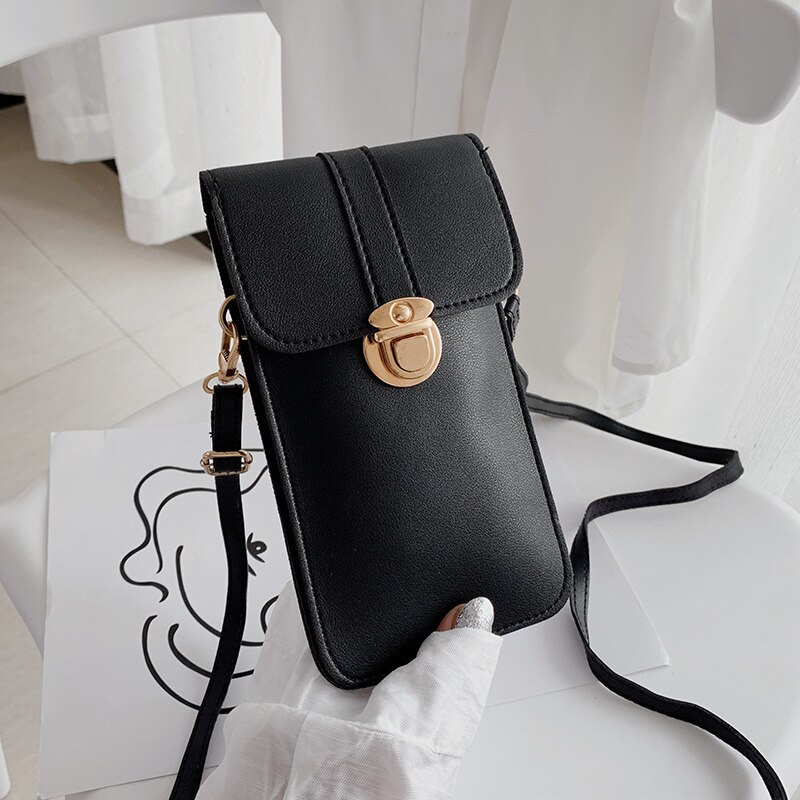 neue berühren Bildschirm praktisch Geldbörse Smartphone Brieftasche Leder Schulter Riemen Handtasche Frauen Taktile Ich bin Freien Wasserdichte Tasche