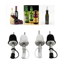 Stainless Steel Wine Pourers Dust Covers Speed Wine Bottle Pourer Olive Oil and Vinegar Tapered Stopper Spout