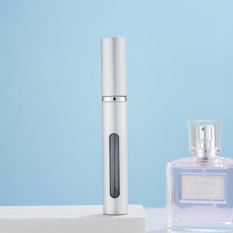 5ml Perfume Spray Bottle Portable Refillable Glass Bottles Empty Cosmetic Containers Travel Aluminum Perfume Atomizer: Silver
