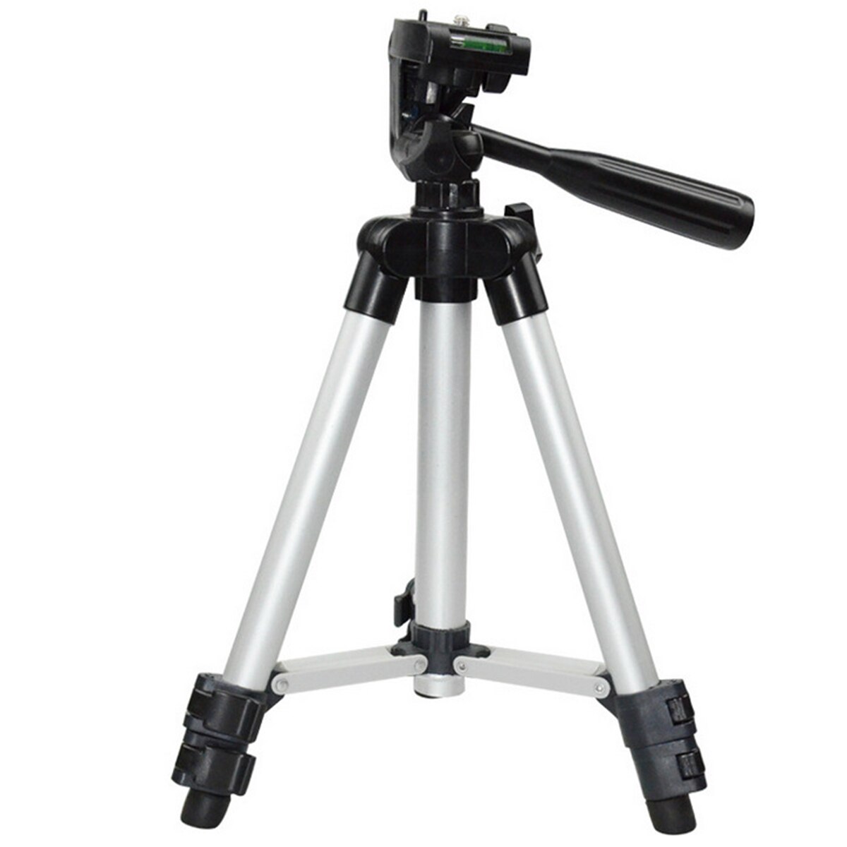 SOONHUA Outdoor Folding Camera Tripod Adjustable Travel Camcorder Tripod Stand​ With Grip Bubble Level For Timer Shoots